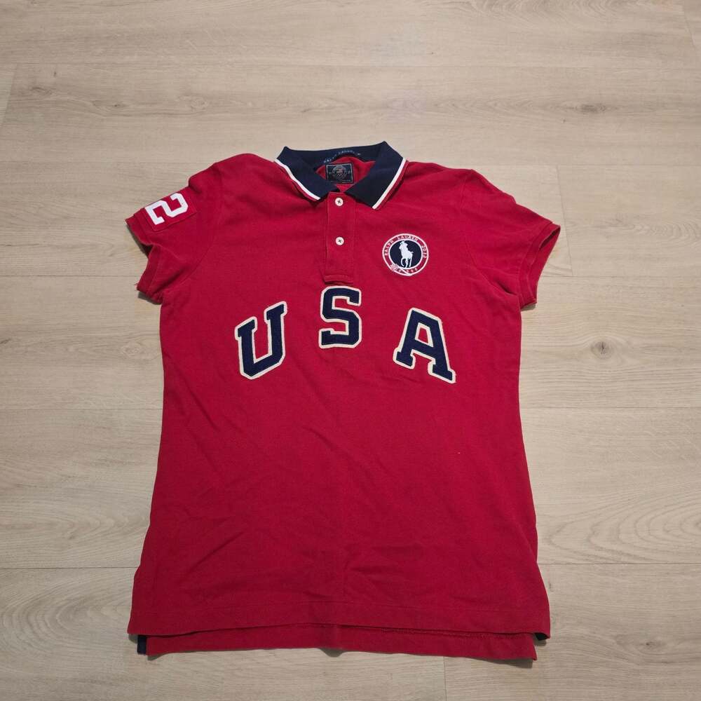 Ralph Lauren 2012 US Olympic Team Polo Shirt Red Size M